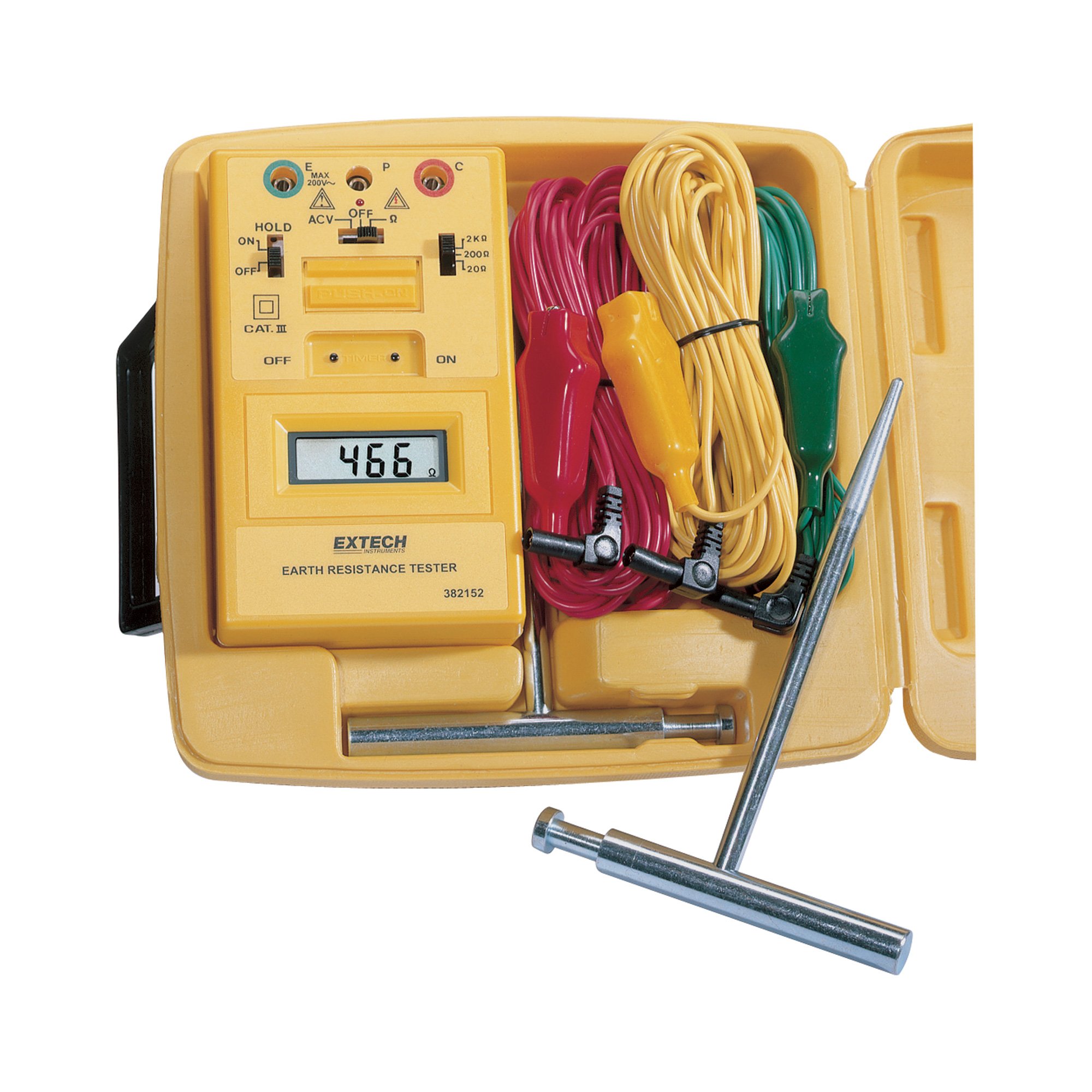 Extech Earth Ground Resistance Tester Kit, Model 382152 Northern Tool